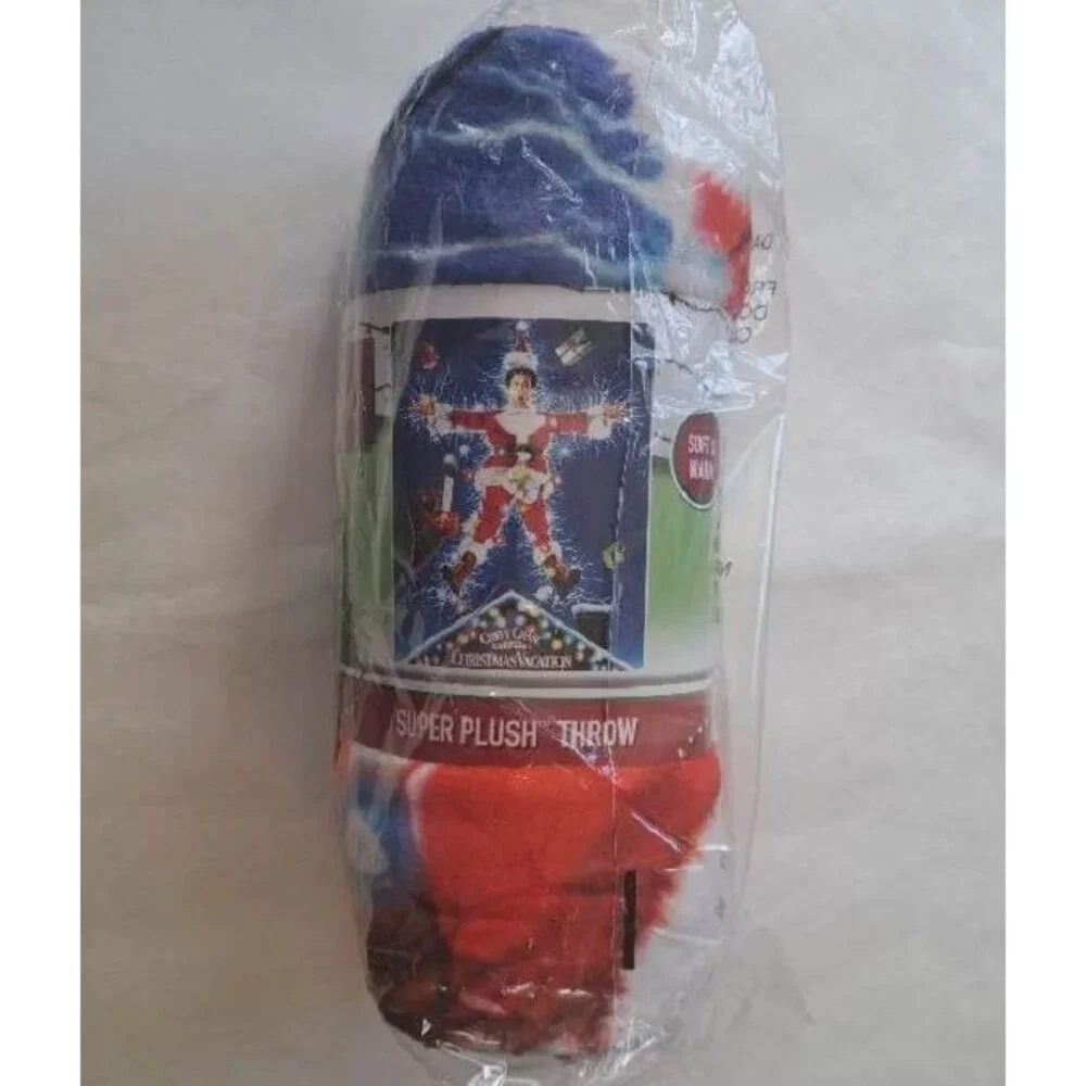 New Christmas Vacation Fleece Throw Blanket Plush Clark Griswold Movie Lights